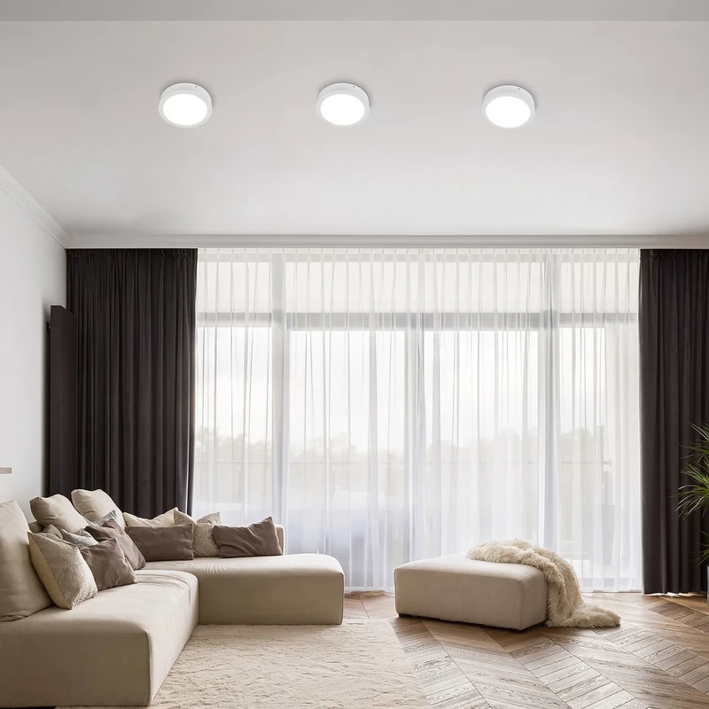 Shaun2 – LED плафон в бяло, Ø220мм, 24W, 4000K, 2600lm