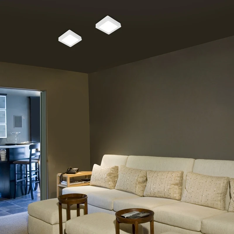 Shaun2 – LED плафон за вграждане в бяло, 165×165мм, 15W, 4000K