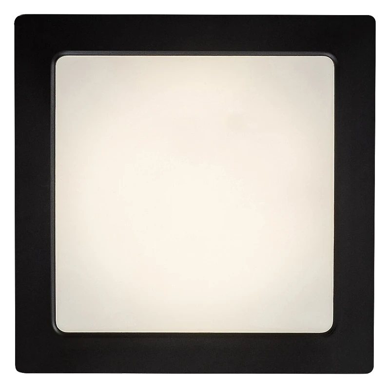 Shaun2 – LED плафон в черно с бял абажур, 165×165мм, 15W, 4000K
