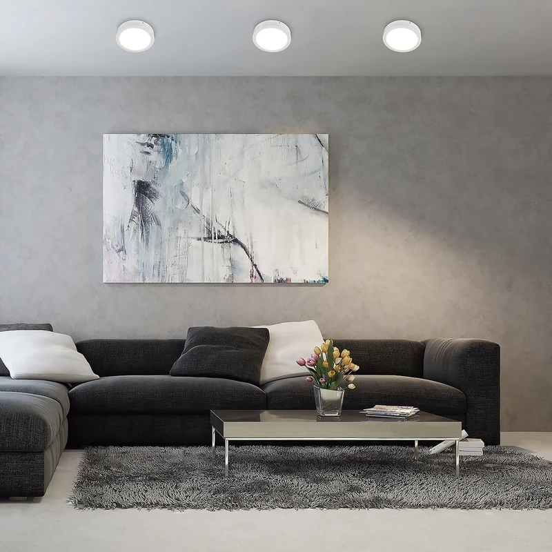 Shaun2 – LED плафон за таван в бяло, Ø165мм, 15W, 3000K