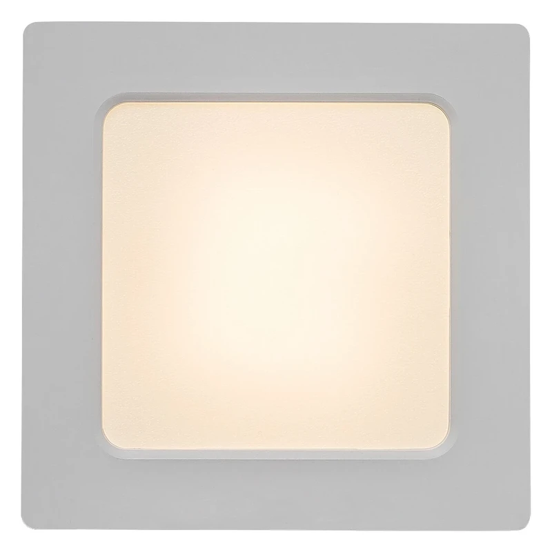 Shaun2 – LED плафон за вграждане в бяло, 120×120мм, 7W, 3000K