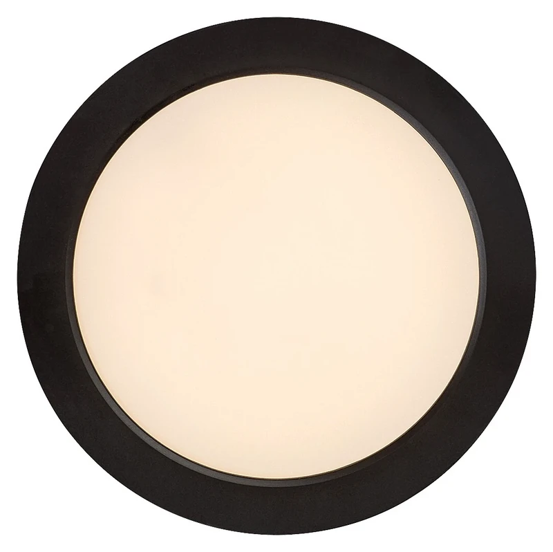 Shaun2 – LED плафон в черно/бяло, Ø165мм, 15W, 3000K