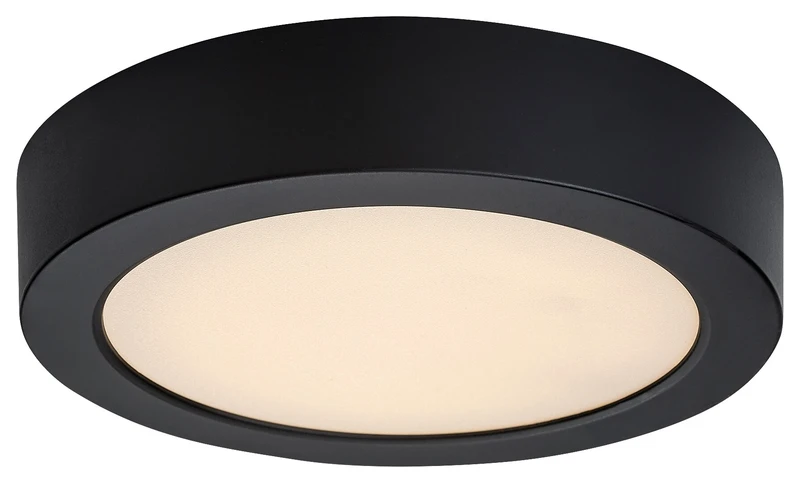 LED плафони Shaun2 – LED плафон в черно/бяло, Ø165мм, 15W, 3000K