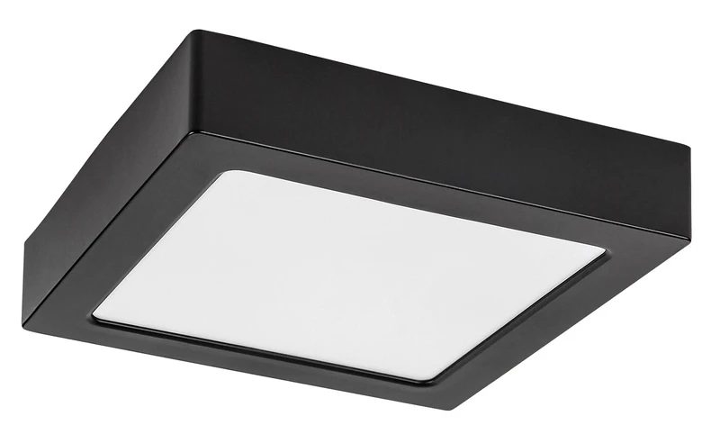 Shaun2 – LED плафон в черно/бяло, 165×165мм, 15W, 3000K