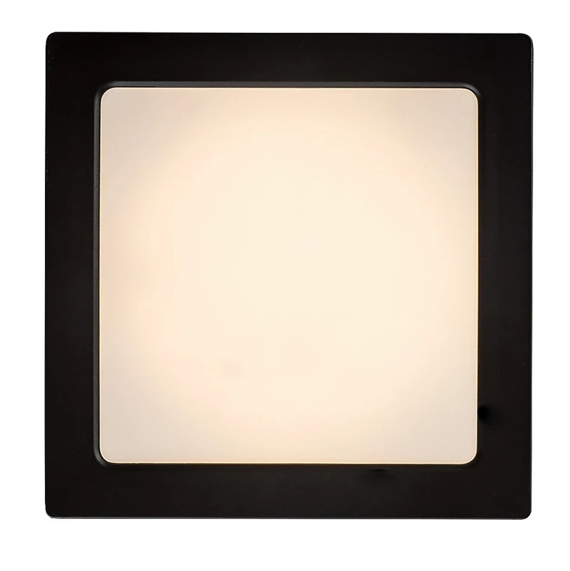 Shaun2 – LED плафон в черно/бяло, 165×165мм, 15W, 3000K