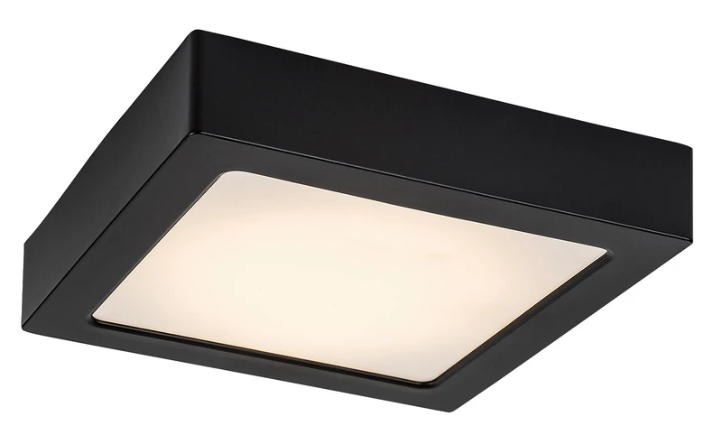 LED плафони Shaun2 – LED плафон в черно/бяло, 165×165мм, 15W, 3000K