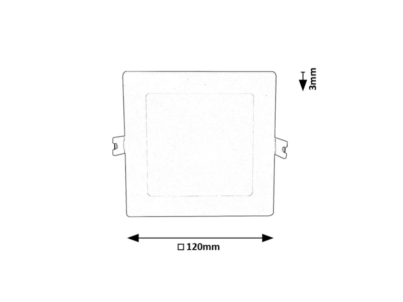 Shaun2 – LED вградено осветление в бяло, 120×120мм, 6W, 3000K
