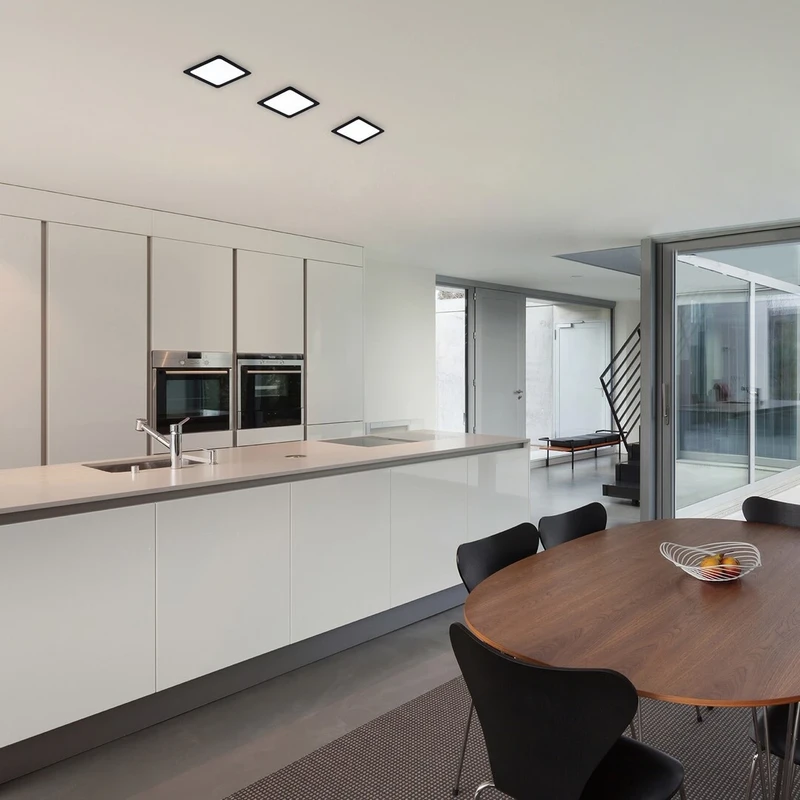 Shaun2 – LED вградено осветление в черно/бяло, 220×220мм, 18W, 3000K