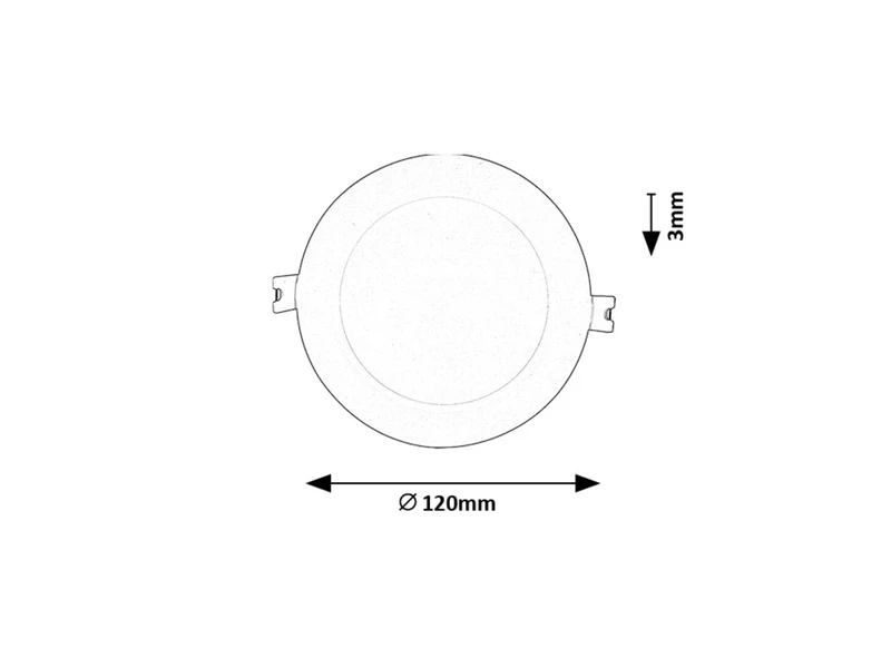 Shaun2 – LED вградено осветление в бяло, Ø120мм, 6W, 4000K