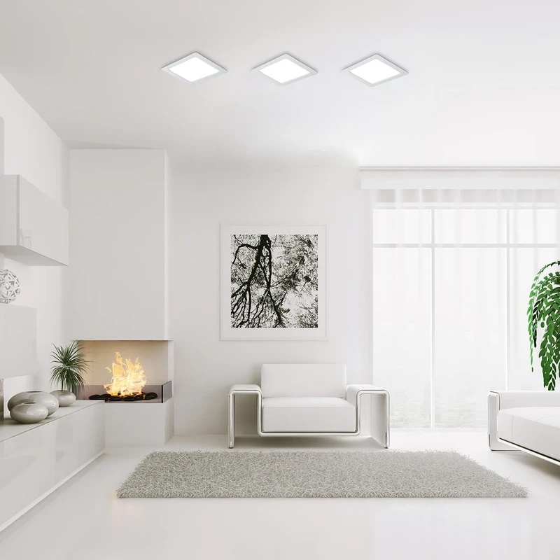 Shaun2 – LED вградено осветление в бяло, 90×90мм, 3W, 4000K