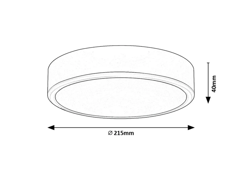 Lauri – LED плафон в бяло, Ø215мм, 22W, 3000-6000K