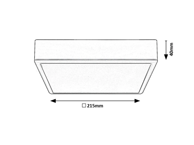 Lauri – LED плафон за вграждане в черно/бяло, 215×215мм, 22W, 3000-6000K