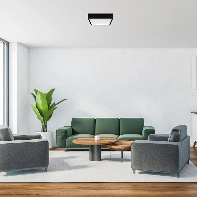 Lauri – LED плафон за вграждане в черно/бяло, 215×215мм, 22W, 3000-6000K