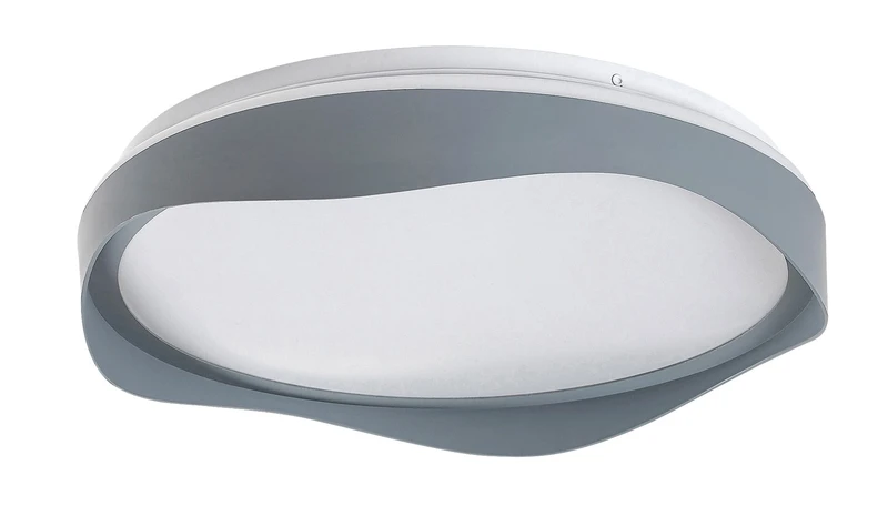 Israh – LED плафон в сиво с бял абажур, Ø480мм, 40W, 4000K