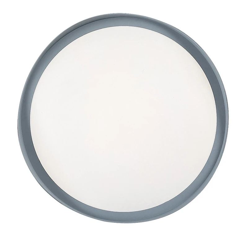 Israh – LED плафон в сиво с бял абажур, Ø480мм, 40W, 4000K