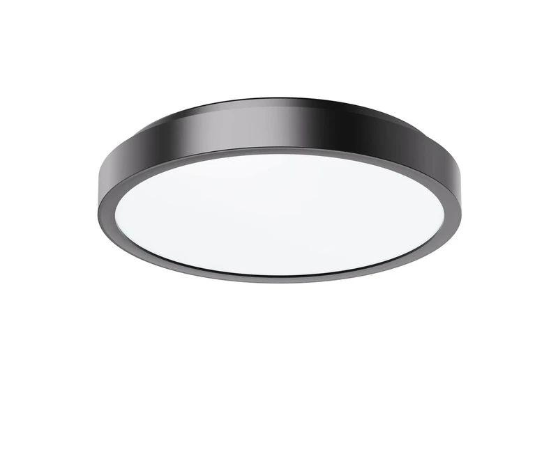 Осветление за баня Samira – LED плафон за баня в черно/бяло, Ø350мм, 36W, 4000K, IP44