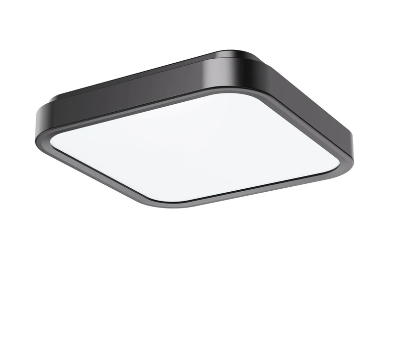 Осветление за баня Samira – LED плафон за баня в черно/бяло, 250×250мм, 18W, 4000K, IP44