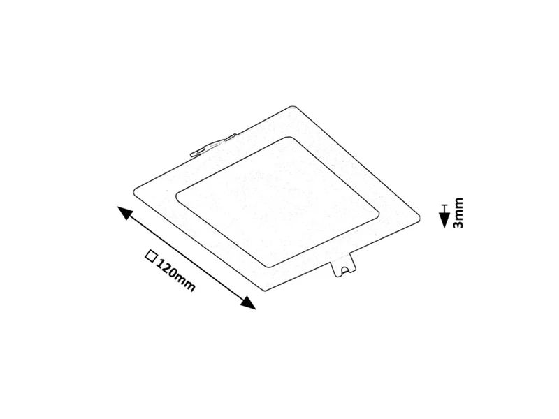 Shaun2 – LED вградено осветление в черно/бяло, 120×120мм, 6W, 4000K