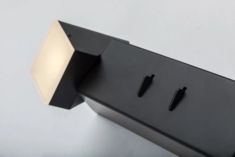 Kessy – LED аплик с 2 тела в черно с бели абажури, 350мм, 8W, 3000K