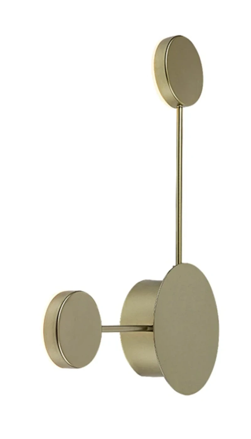 Amadeo – LED аплик в шампанско златно с бял абажур, 440×475мм, 7W, 3000K