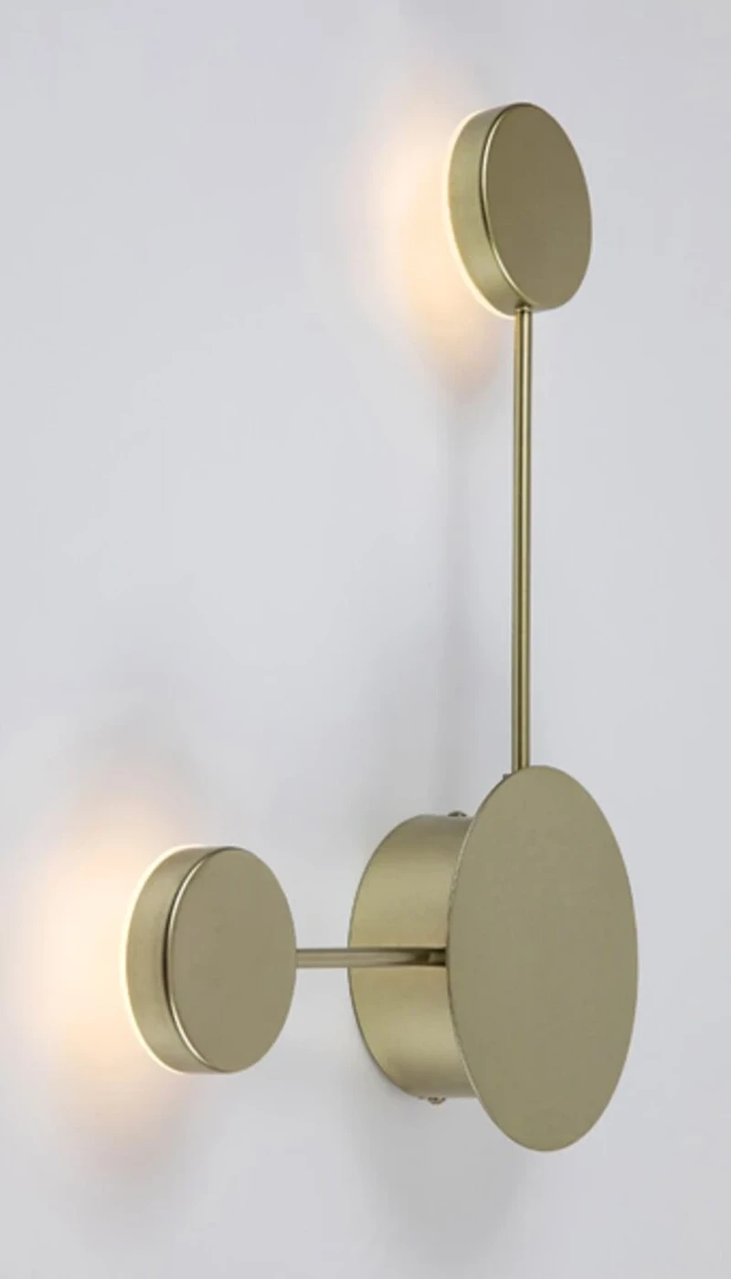 Amadeo – LED аплик в шампанско златно с бял абажур, 440×475мм, 7W, 3000K