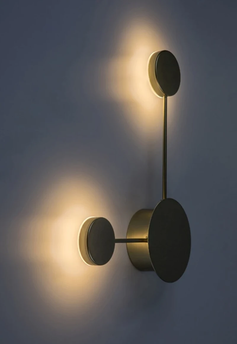 Amadeo – LED аплик в шампанско златно с бял абажур, 440×475мм, 7W, 3000K