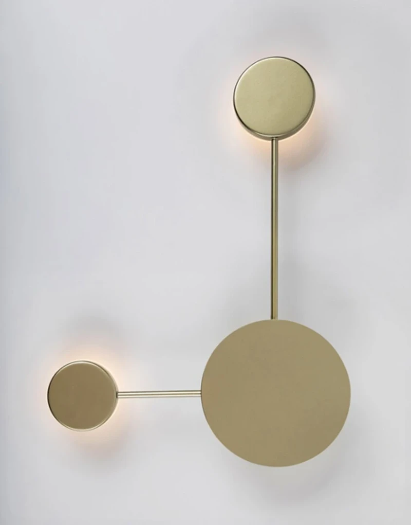 Amadeo – LED аплик в шампанско златно с бял абажур, 440×475мм, 7W, 3000K