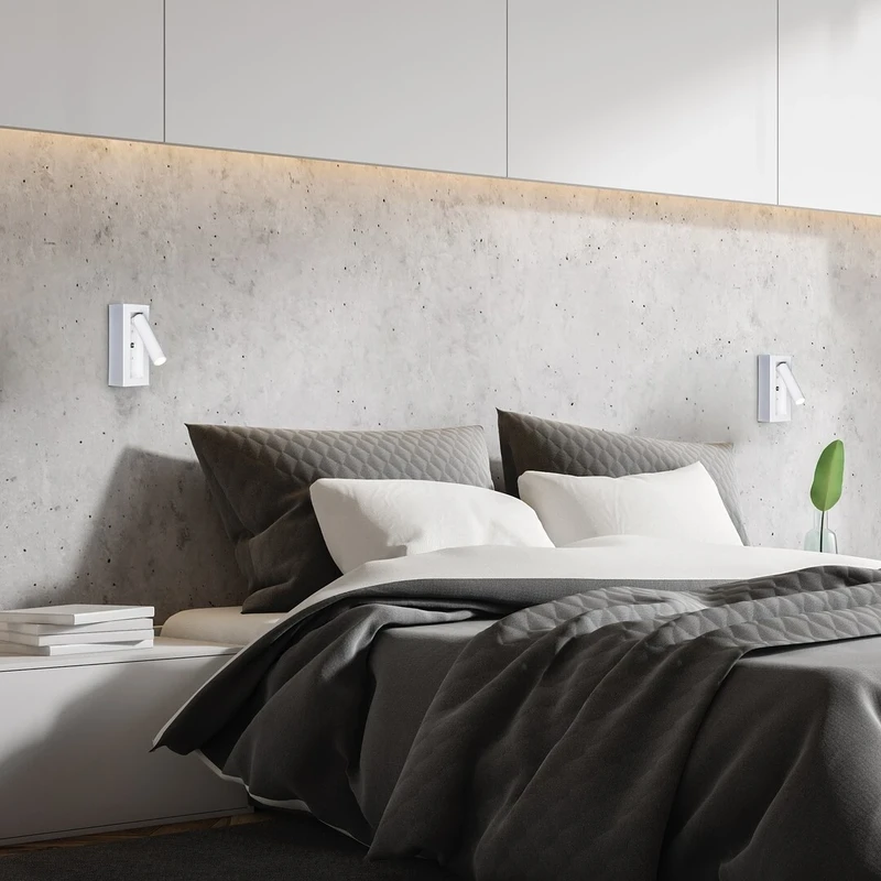 Gello – LED нощна лампа за стена в бяло, Ø25мм, 4W, 3000K