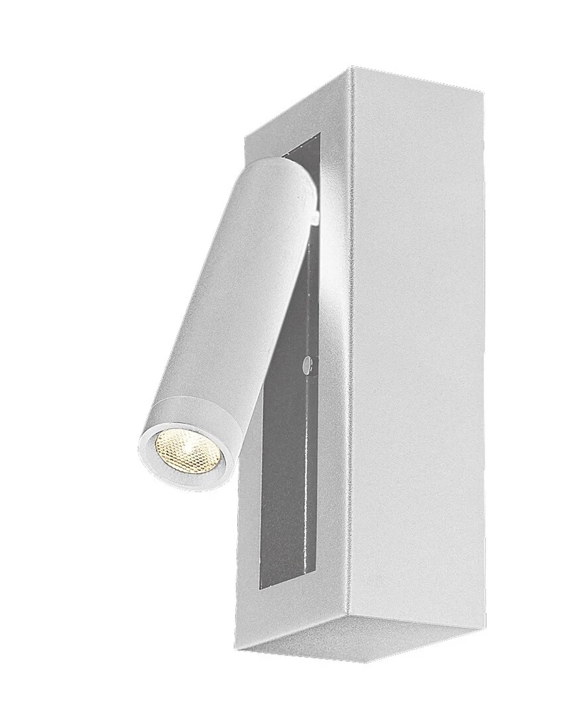 Стенно осветление (аплици) Gello – LED нощна лампа за стена в бяло, Ø25мм, 4W, 3000K
