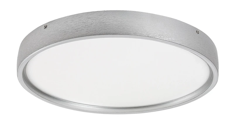 Dewson – LED плафон в матиран алуминий с бял абажур, Ø450мм, 37W, 3000K