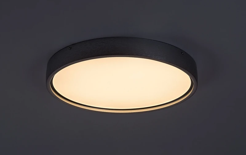 Dewson – LED плафон в матиран алуминий с бял абажур, Ø450мм, 37W, 3000K