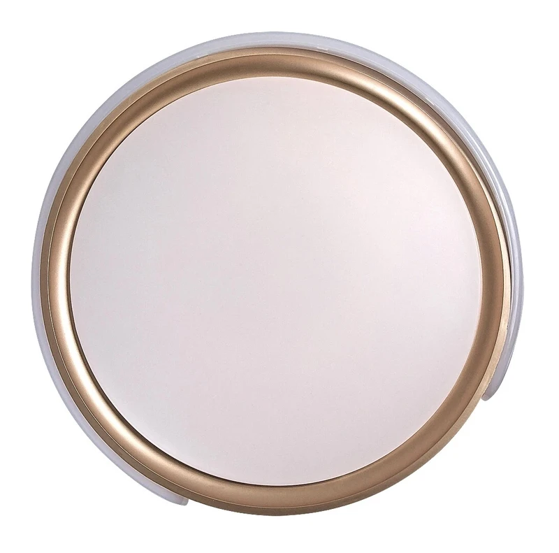 Jindri – LED плафон в черно/златно с бял абажур, Ø500мм, 48W, 3000-6500K