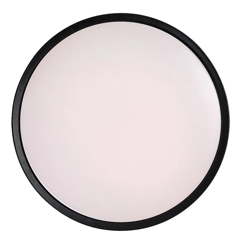 Malin – LED плафон в черно/сиво с бял абажур, Ø400мм, 24W, 3000-6500K