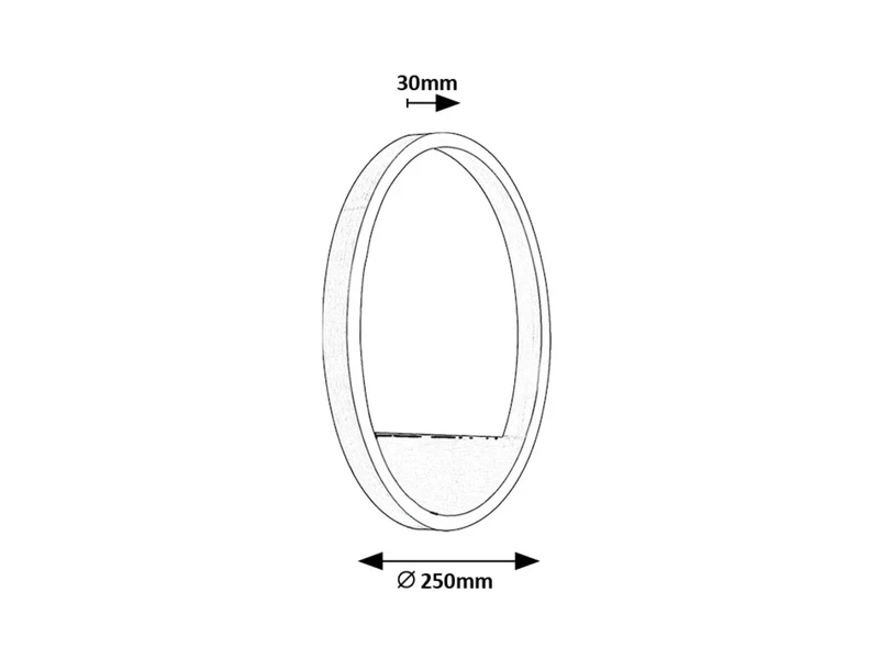 Thrac – LED аплик в алуминий с бял силиконов абажур, Ø250мм, 15W, 4000K