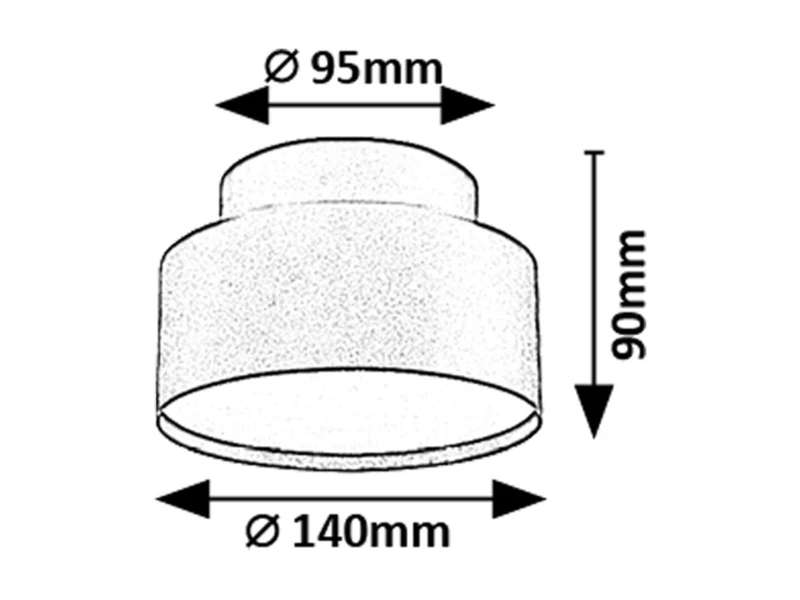 Ovidia – LED плафон за вграждане в черно/бяло, Ø140мм, 24W, 3000K