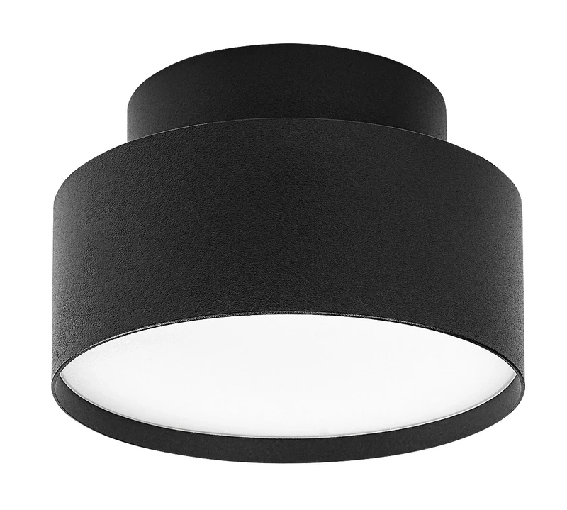 Ovidia – LED плафон за вграждане в черно/бяло, Ø140мм, 24W, 3000K