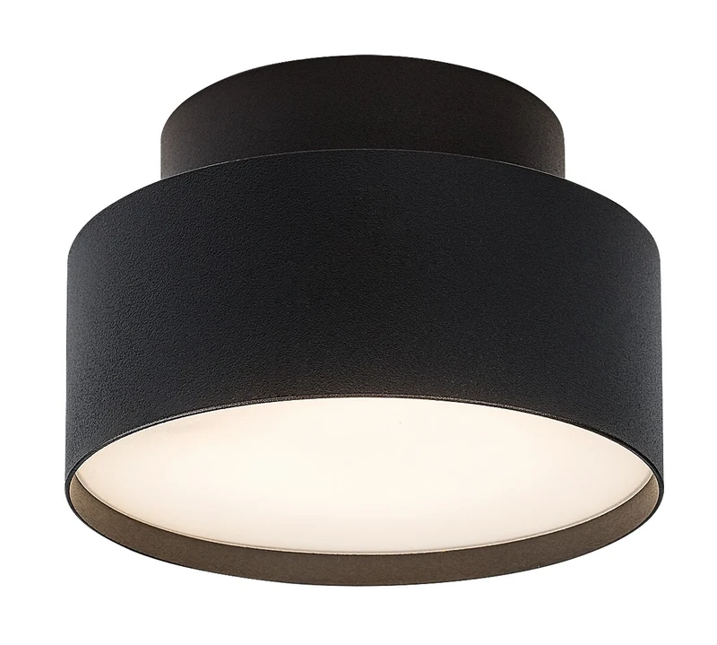 LED плафони Ovidia – LED плафон за вграждане в черно/бяло, Ø140мм, 24W, 3000K