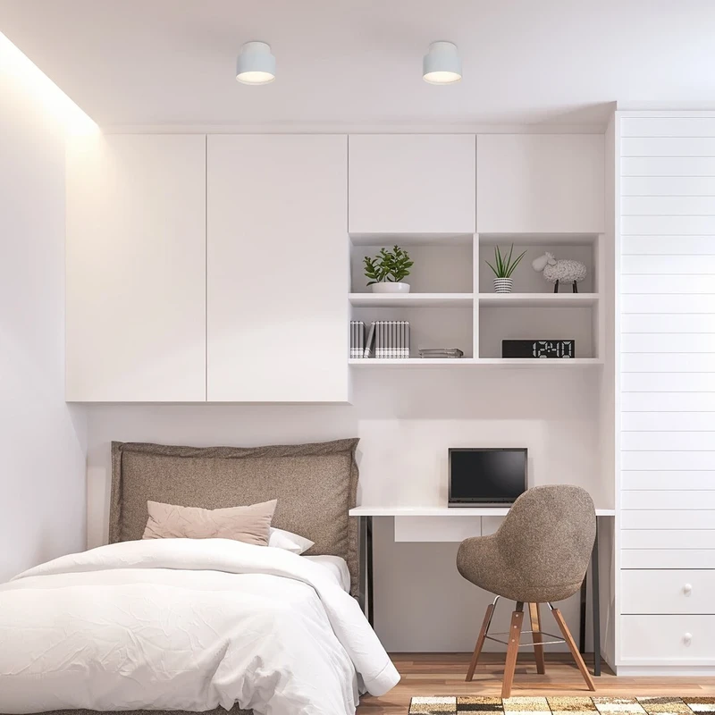 Ovidia – LED плафон за вграждане в бяло, Ø110мм, 16W, 3000K