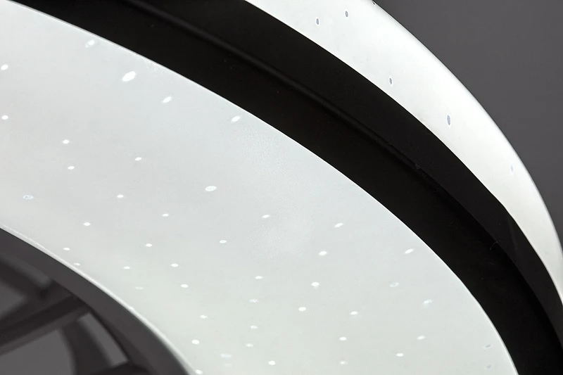 Dalfon2 – LED плафон с вентилатор в черно/бяло, Ø485мм, 48W, 3000-6500K