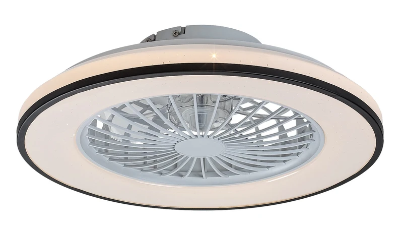 LED плафони Dalfon2 – LED плафон с вентилатор в черно/бяло, Ø485мм, 48W, 3000-6500K