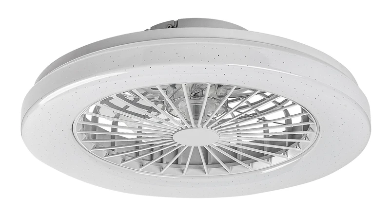 Dalfon2 – LED плафон с вентилатор в бяло, Ø485мм, 48W, 3000-6500K, RGB