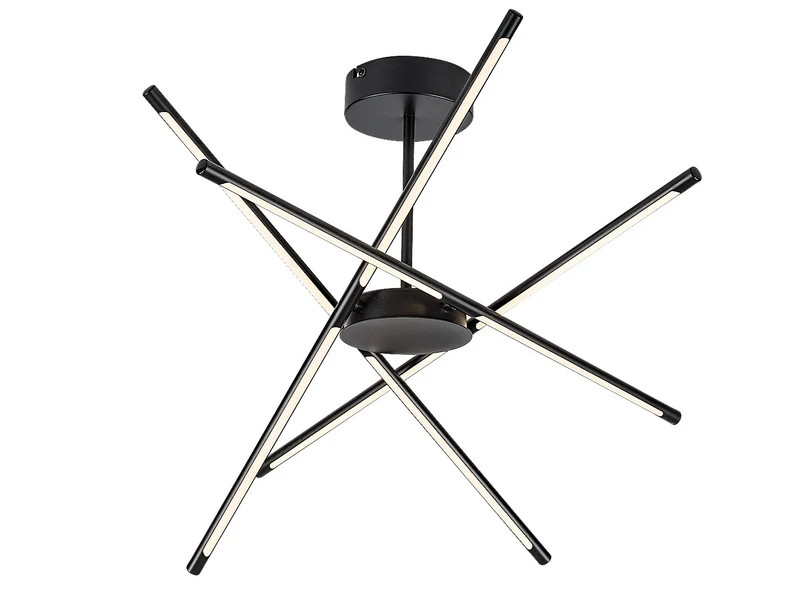 Henli2 – LED плафон в черно/бяло, 660×660мм, 40W, 3000K