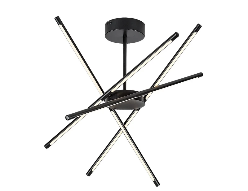 Henli2 – LED плафон в черно/бяло, 660×660мм, 40W, 3000K