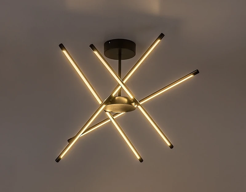 Henli2 – LED плафон в черно/бяло, 660×660мм, 40W, 3000K
