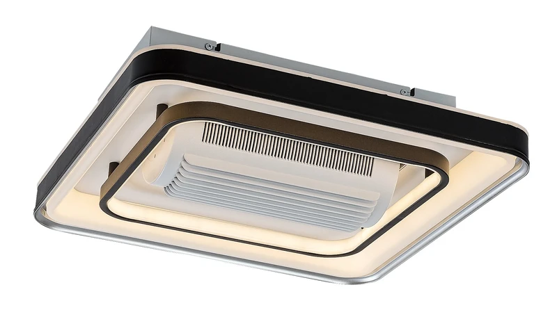 Aireon – LED плафон с вентилатор в черно/бяло, 480×480мм, 50W, 3000-6000K