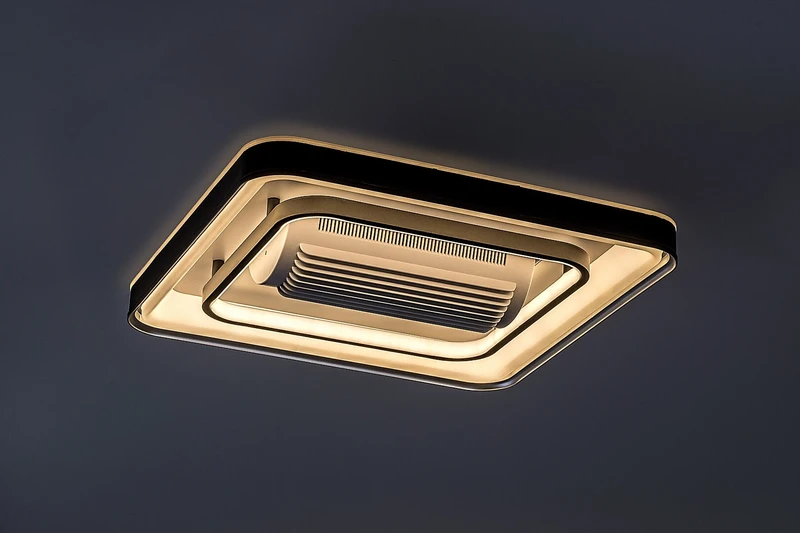 Aireon – LED плафон с вентилатор в черно/бяло, 480×480мм, 50W, 3000-6000K
