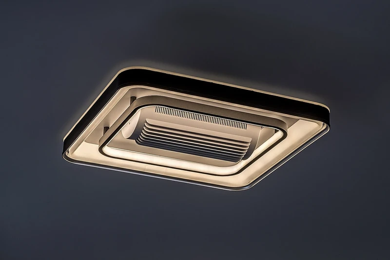 Aireon – LED плафон с вентилатор в черно/бяло, 480×480мм, 50W, 3000-6000K