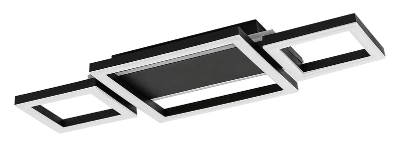 Donya – LED плафон в черно/бяло, 510×220мм, 24W, 4000K