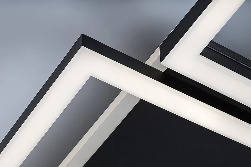 Donya – LED плафон в черно/бяло, 510×220мм, 24W, 4000K