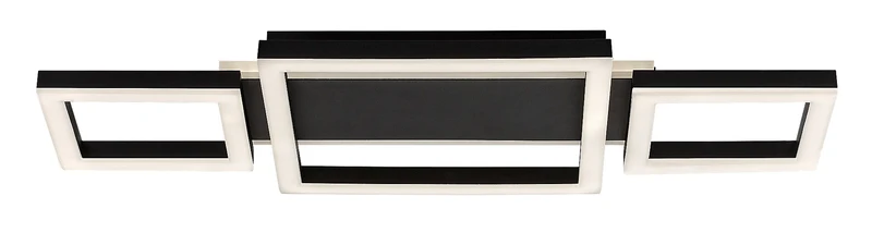 Donya – LED плафон в черно/бяло, 510×220мм, 24W, 4000K